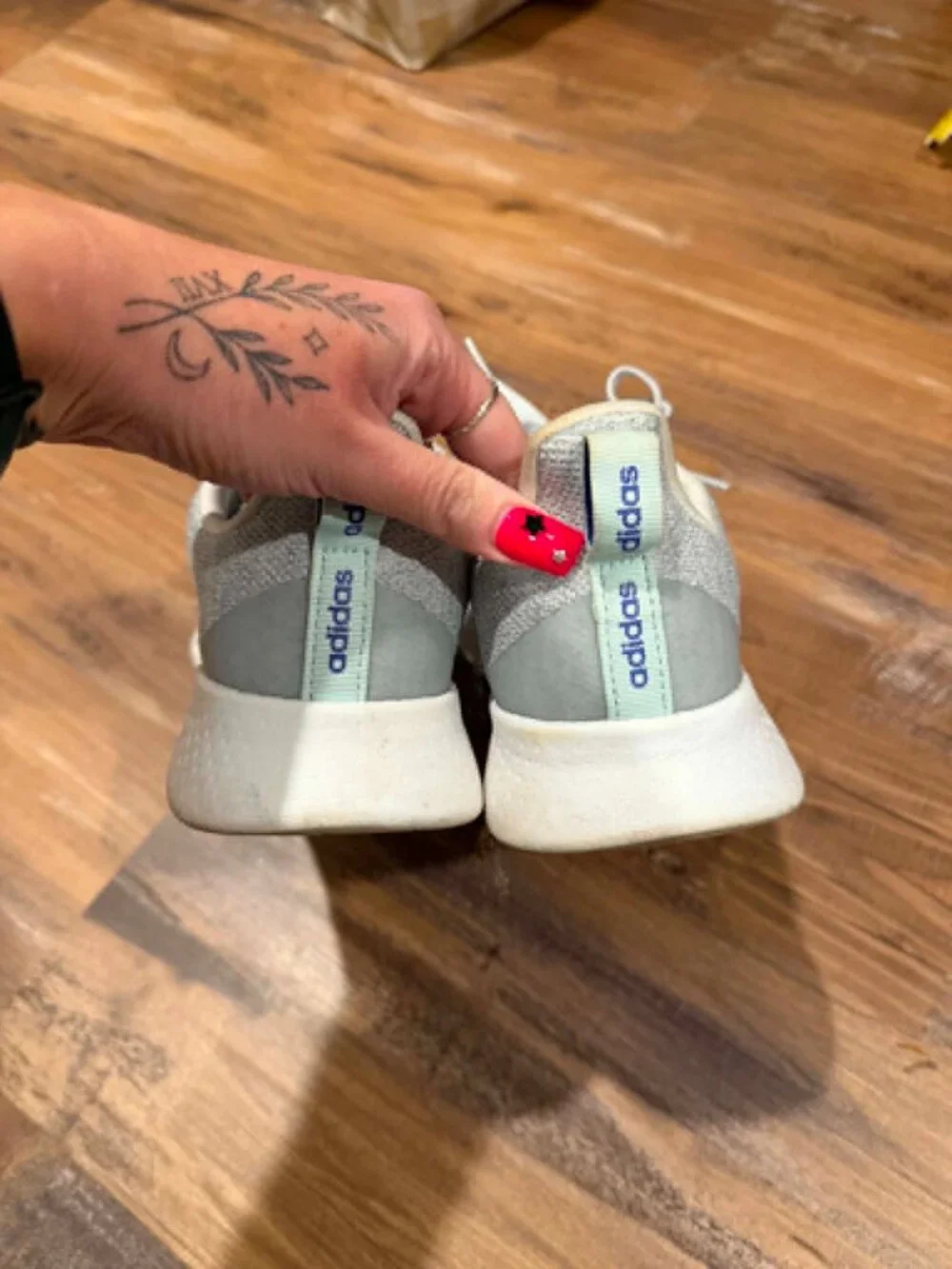 adidas grey lace